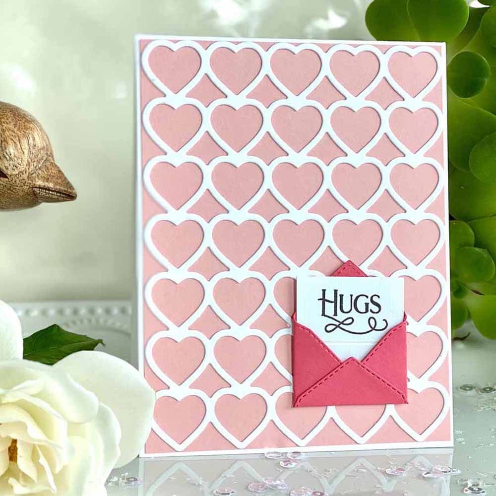 Khung Tình Yêu Nền Phụ Kiện Tình Yêu Sổ Lưu Niệm Cắt Khuôn DIY Kim Loại Thép Carbon Cắt Chết Dập Nổi Khắc Bản Mẫu Sổ Lưu Niệm Giấy Thủ Công Trang Trí