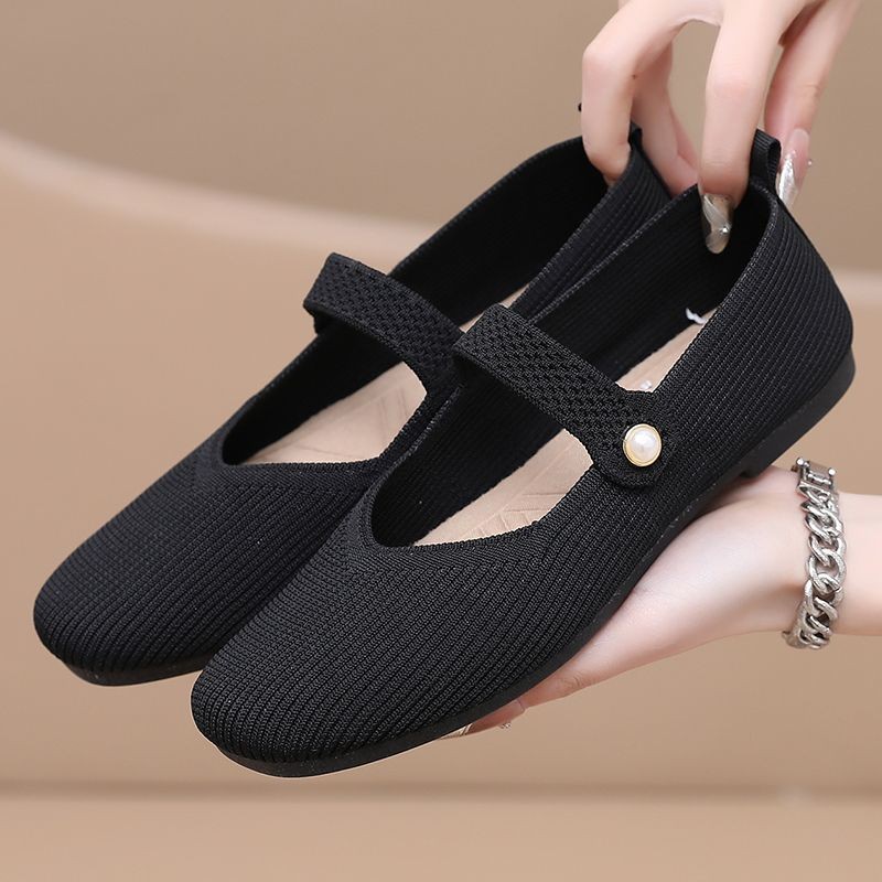 Giày vải Bắc Kinh cũ thoáng khí, đế mềm, chống trơn trượt, slip-on, 25.5.11