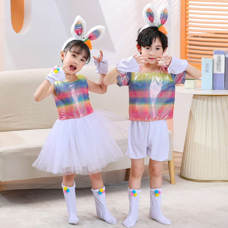 💕Chỗ💕 Quần Áo Trẻ Em Động Vật Múa 3 Đến 14 Tuổi Cuộc Đua Thỏ Rùa Trang Phục Quần Áo Cho Bé Gái Trới Lạ Halloween