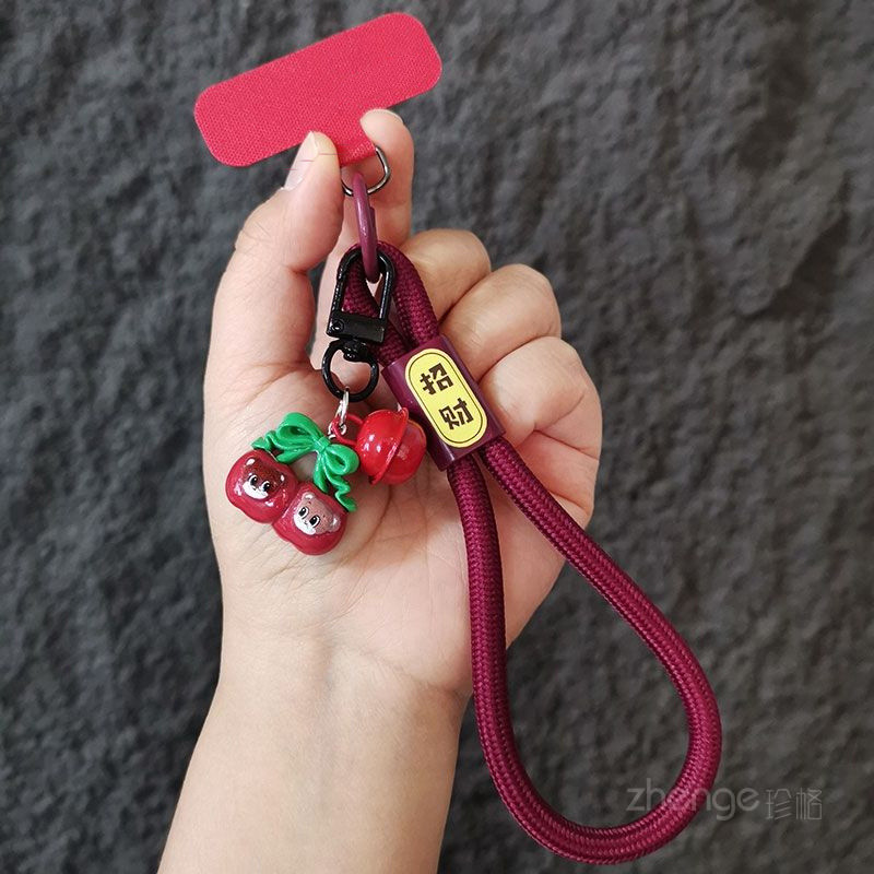[Lựa chọn đầy màu sắc] Dây buộc điện thoại di động thời trang Phong cách ngắn Dây đeo cổ tay may mắn may mắn ins Mặt dây chuyền dễ thương Trái tim cô gái Vỏ dây chuyền ngoài trời mạnh mẽ