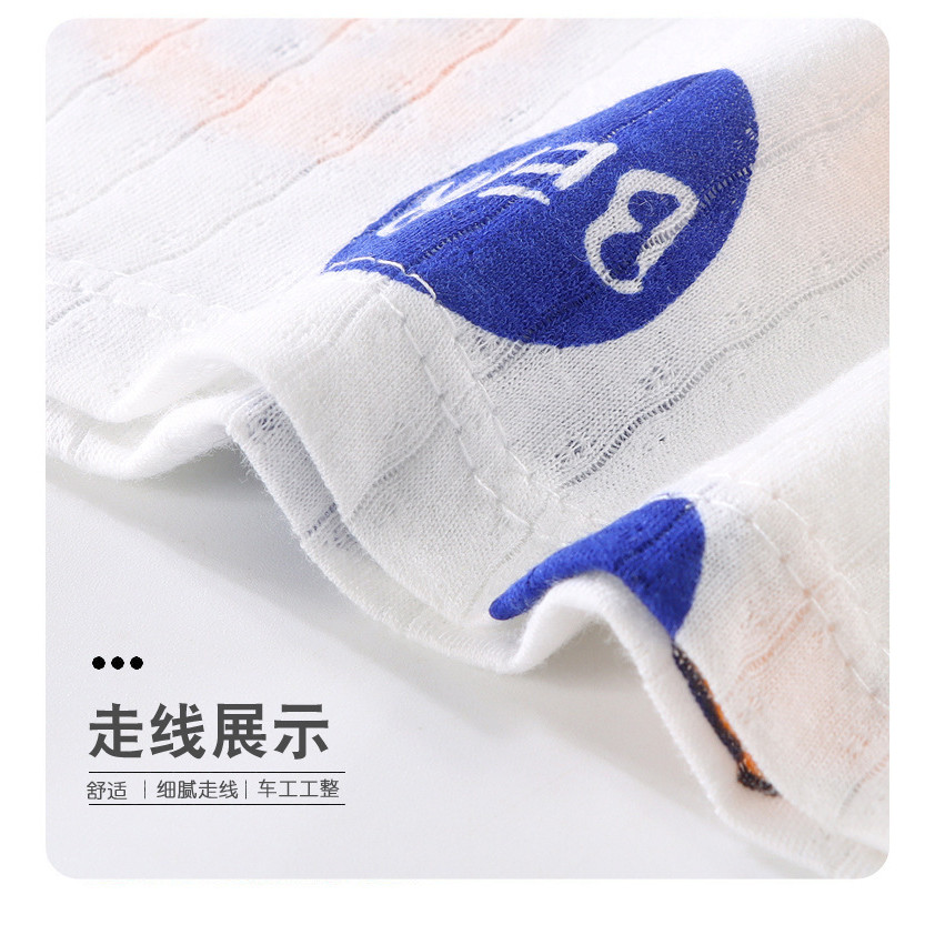 Bộ áo Vest Cotton nguyên chất phong cách mới dành cho trẻ em loại A mùa hè thoáng khí ECWY
