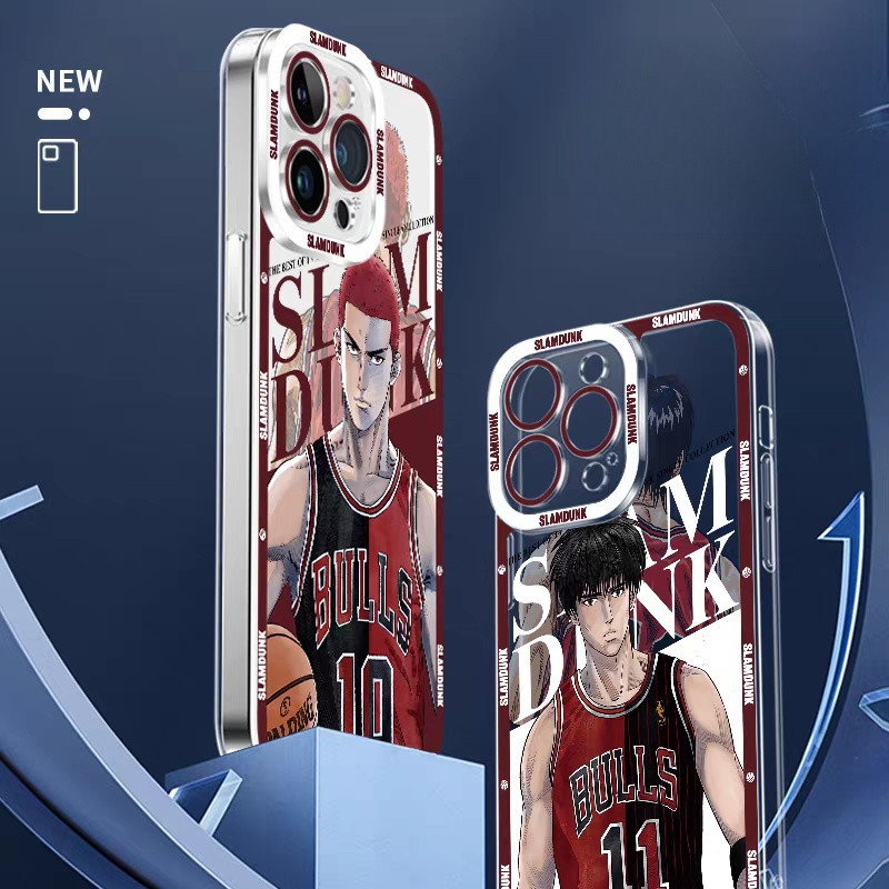 Ốp Lưng Cho Samsung Galaxy A06 A05 A05S A14 A15 A33 A73 A34 A35 A12 S20 A7 2018 Vỏ Điện Thoại Sang Trọng Slam Dunk Anime Sakuragi Rukawa Chống Sốc Mát Mềm Trong Suốt