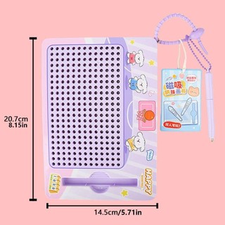 Bảng vẽ bóng thép NEDFSQM, Đồ chơi vui nhộn Doodle Board Móc khóa, Hoạt hình dễ thương Câu đố phác thảo Pad Ba lô Móc chìa khóa cho ba lô