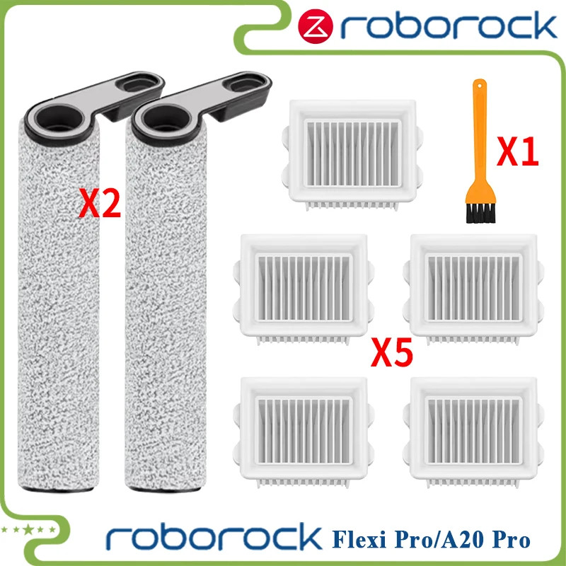 Phụ kiện Roborock Flexi Pro / A20 Pro: bộ lọc & con lăn (không dùng cho Flexi Lite)