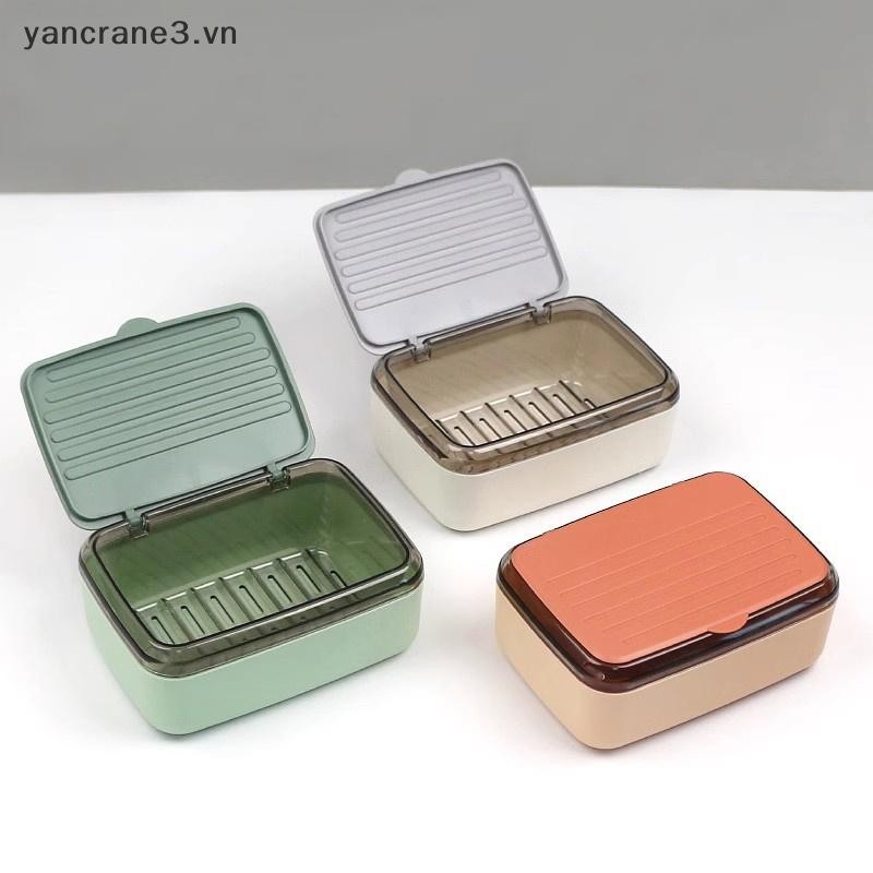 Hộp xà phòng có nắp thoát nước, kín, di động, du lịch ngoài trời, mới {yancrane3.vn}
