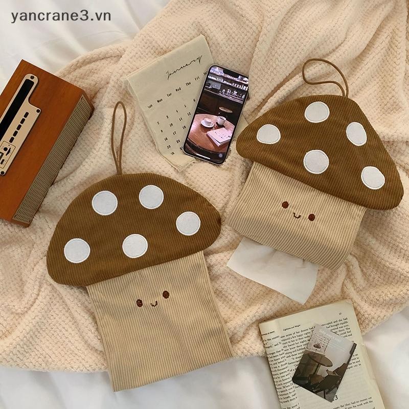 {YAN3} Hộp đựng khăn giấy hình nấm dễ thương Phòng tắm treo tường, Vải nhà bếp, Ngăn kéo giấy, Phòng ngủ gia đình, Bảo quản đầu giường, Túi {yancrane3.vn}