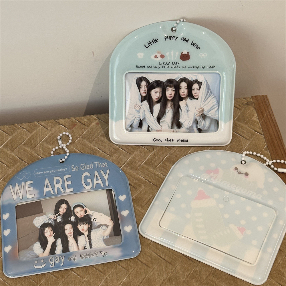 Ins Ngang Phiên Bản Xanh Tươi Xanh Xanh Dòng 10cm Aidou Photocard Polaroid Thẻ Trường Thẻ Bữa Ăn Hộp Đựng Thẻ