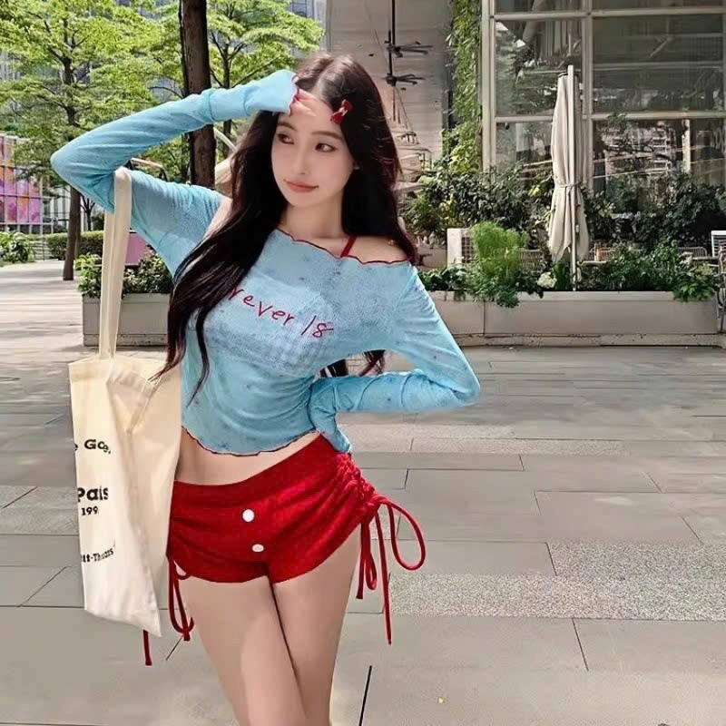 Set bộ đồ bơi bikini 4 chi tiết thiết kế phong cách Y2K trẻ trung hottrend gợi cảm XIMIMI BKN62