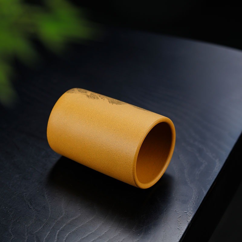 Chén Tử Sa Nghi Hưng Khắc Rồng 270 ml (Chén Chủ Nhân, Nguyên Khoáng Hoàng Kim Đoạn Nê)