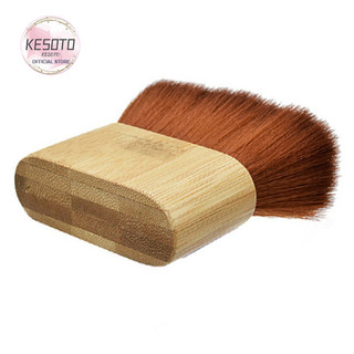 Bàn chải lau bụi cổ cắt tóc, Bàn chải làm sạch cổ mềm, Dụng cụ cắt tóc Salon chuyên nghiệp có tay cầm bằng gỗ