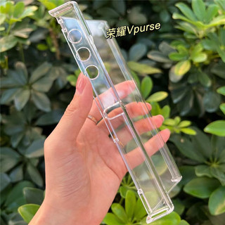 Ốp điện thoại trong suốt, trong suốt, mờ, xám, gập công sở cho ví huawei honor v vpurse pru VCA-AN00