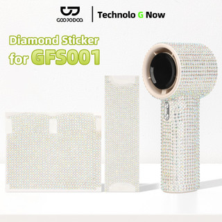 Nhãn dán quạt tốc độ cao Goojodoq Quạt di động Nhãn dán kim cương DIY