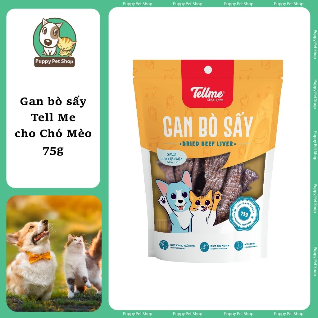 Gan bò sấy Tellme cho Chó Mèo | Shopee Việt Nam