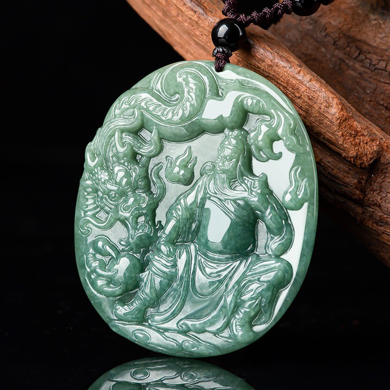Phong Cách Mới Hạt Đậu Shenlong Quan Công Mặt Dây Chuyền Mặt Dây Chuyền Đơn Giản Đa Năng Thời Trang Tươi