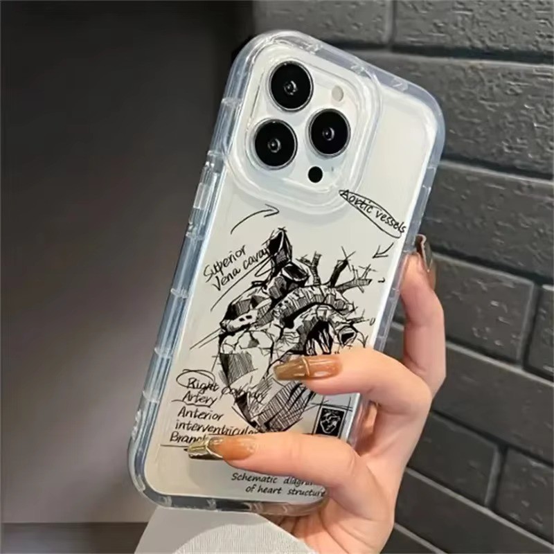 Ốp Lưng Cho Xiaomi Redmi Note 13 11 12 Pro Plus 5G 12S 11S 10 9 Pro Redmi 13C 12 12C 4G Công Thức Trái Tim Silicon Trong Suốt Mềm Chống Sốc