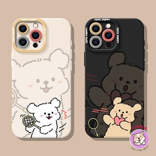 Cặp Đôi Chó Con Cho iPhone17promax Ốp Lưng Điện Thoại 12promax Mới 7plus Nữ 11 12 xsmax x Chống Rơi Dễ Thương Hoạt Hình