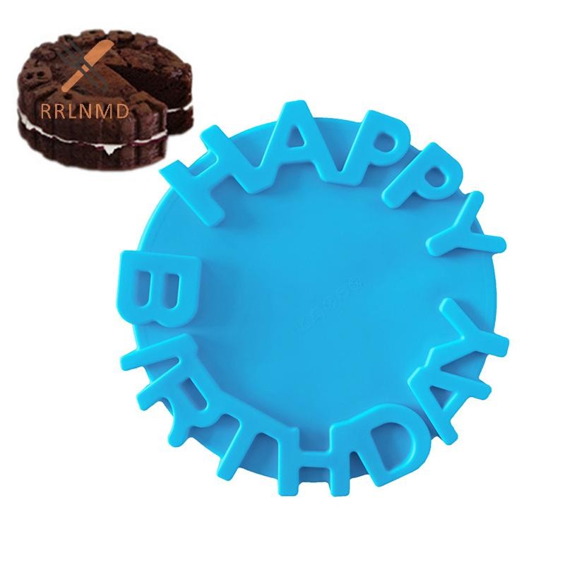 Rrlnmd Khuôn Bánh Silicon Lễ Hội Bánh Nướng Chảo Mousse Khuôn 3D DIY Thông Tư Chúc Mừng Sinh Nhật Handmade Nhà Bếp Dụng Cụ Nướng Bánh Accessorie MỚI