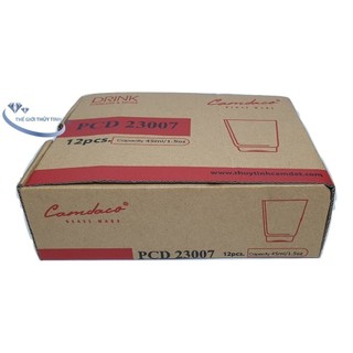 Bộ 12 Ly Cốc Thủy Tinh Uống Trà Rươu 12 Trơn - PCD23007 Cẩm Đạt - Phương Trang