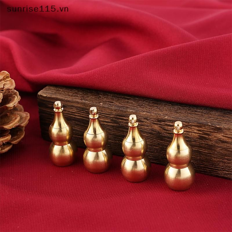 Srvn Truyền Thống Trung Quốc Phong Thủy Tự Nhiên Bầu Đồng Thau Tinh Thần Tăng Cường Sức Khỏe Phật Giáo May Mắn Trang Trí Nhà Trang Trí Đồng Bầu Mặt Dây Chuyền Có Thể Giữ Cinnabar Móc Khóa Phụ Kiện