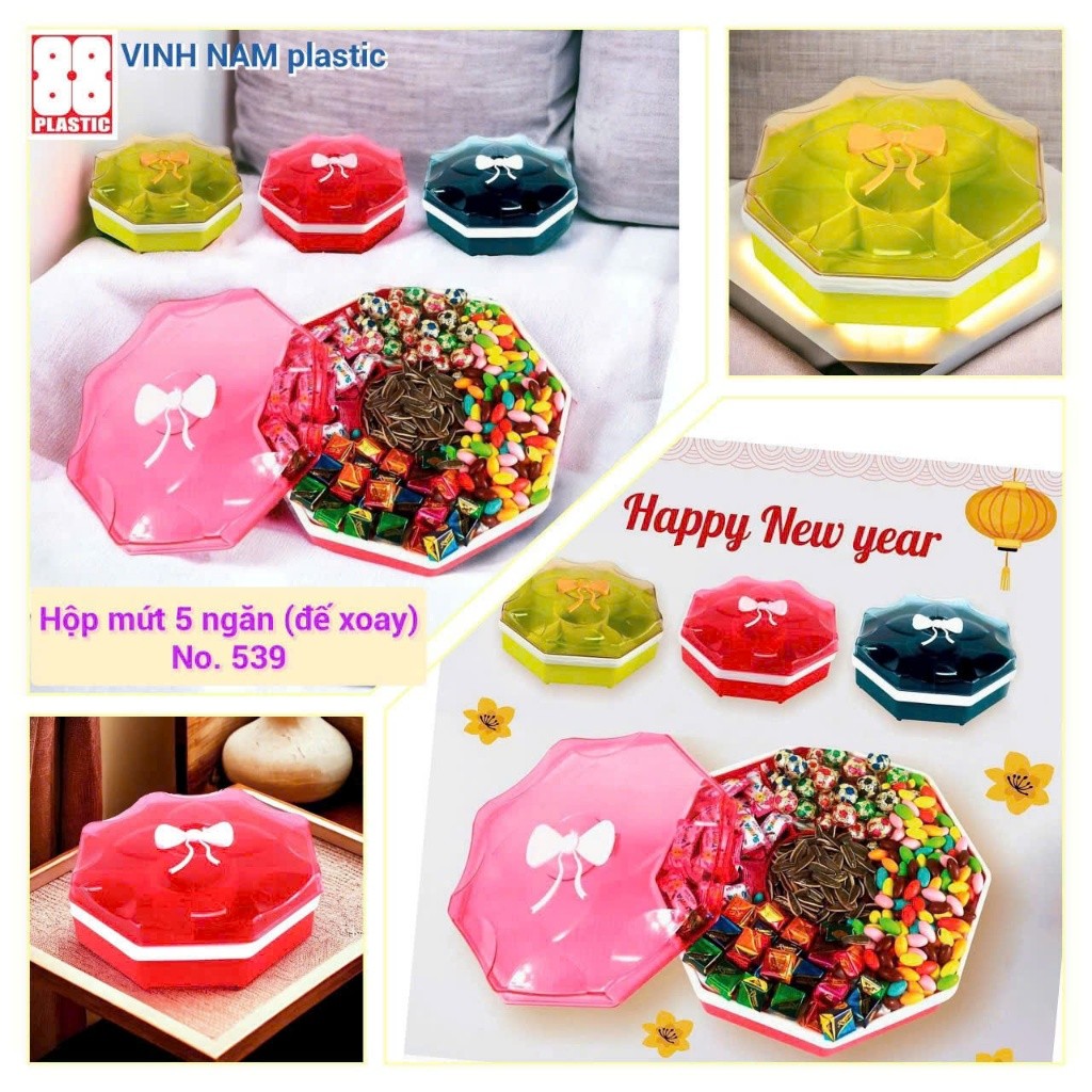 Bộ Sưu Tập Hộp Mứt Tết Cao Cấp Vinh Nam Plastic Hộp Bánh Kẹo Sang Trọng Khay Đựng Mứt Bánh Tết
