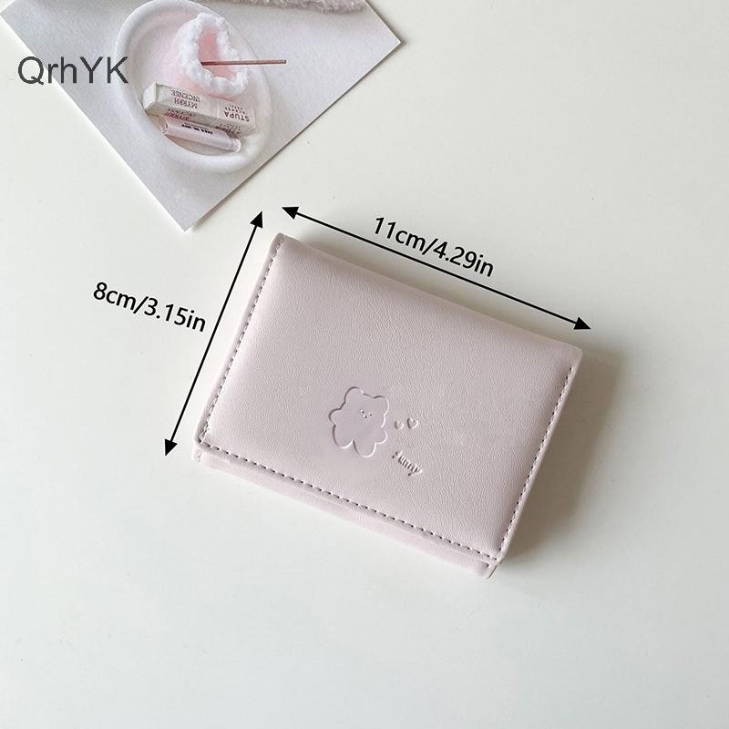 Nhà Máy Thời Trang Nữ Ví Gấu Dễ Thương Ba Đa Năng Ví Ngắn Gấp Đựng Thẻ Ví Đựng Tiền Xu Nữ Túi Đựng Thẻ Kẹp Túi Hoạt Hình QrhYK