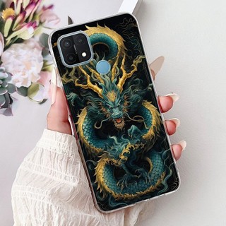 Dành Cho OPPO A15 Ốp Lưng OPPO A15S A35 2021 Ốp Lưng Điện Thoại Rồng Sư Tử Mèo Silicon Mềm Bảo Vệ Cho OPPOA15 A 15 A 15S Vỏ
