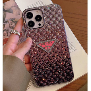 Ốp lưng kim cương giả màu Gradient thời trang sang trọng cho iPhone 16 Pro Max 11 12 13 14 15 Pro Max 16 Plus ốp lưng chống sốc