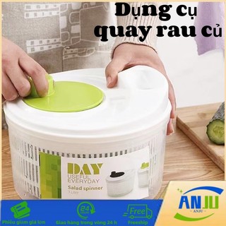 Rổ quay rau chính hãng làm ráo rau ngay tức thì, Tiện Lợi Vắt Rau Nhanh, Bền Đẹp
