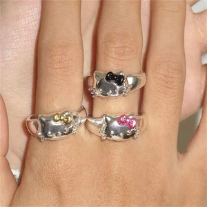 "Hello Kitty Ring" Dễ Thương Trẻ Em Phù Hợp Với Thời Trang Sáng Tạo Bạn Gái Quà Tặng Sinh Nhật