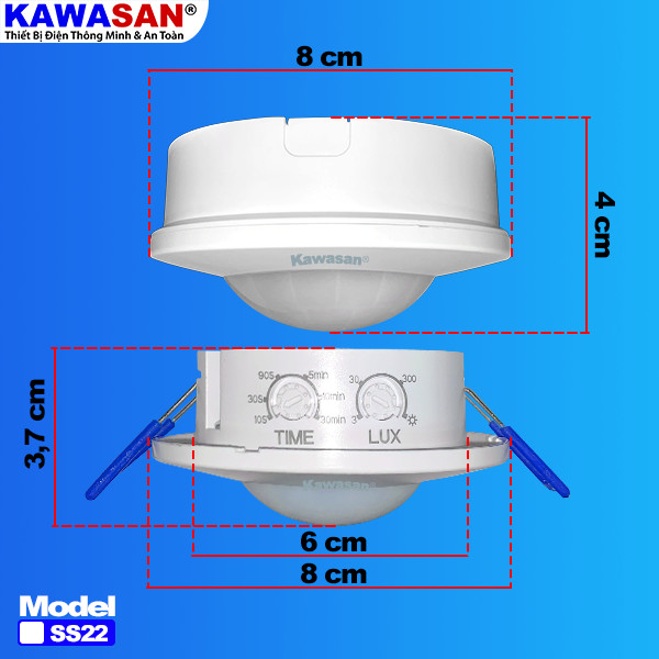 [Có bảo hành] [Chính hãng] Công tắc cảm ứng hồng ngoại nối tường Kawasan SS22