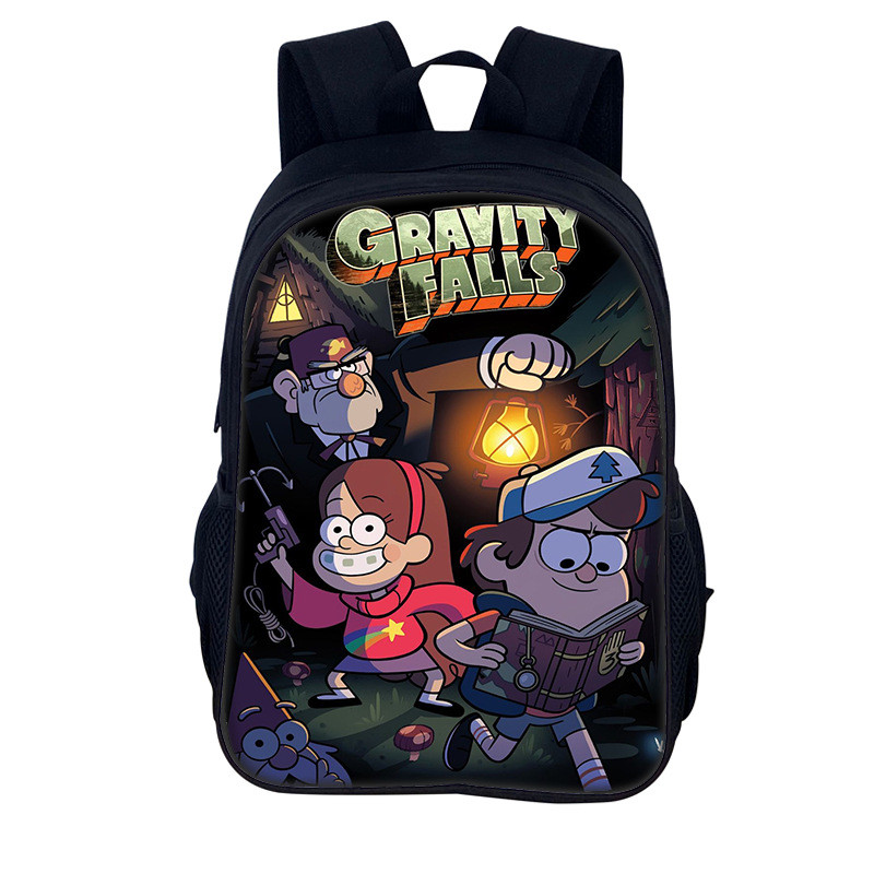 Ba lô dung tích lớn Weird Town Gravity Falls - Túi học sinh hai vai thời trang cho thanh thiếu niên