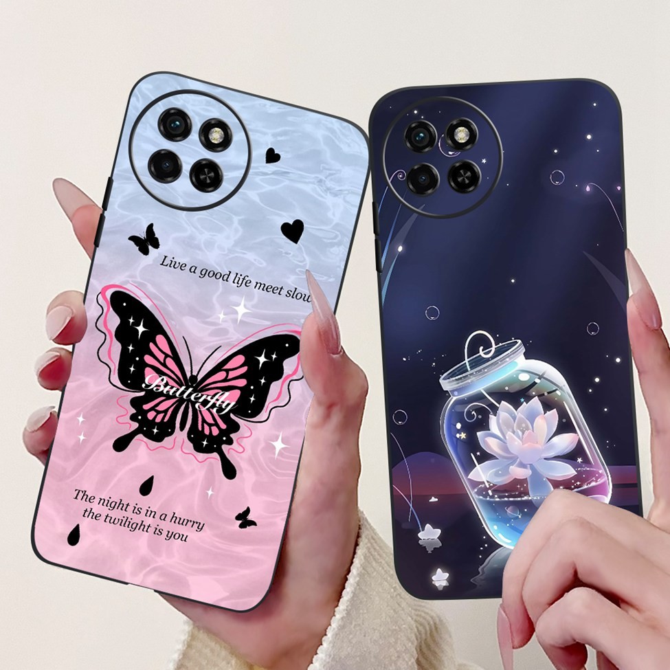 Ốp Lưng ITEL S23 S665L Thẩm Mỹ Mèo Dễ Thương Thời Trang Hoa Sơn Ốp Lưng S23 ITEL S 23 Vỏ Điện Thoại