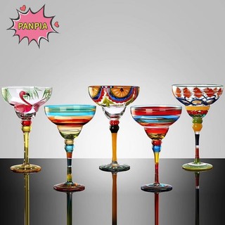 PNPIA Handmade Nhiều Màu Sắc Margarita Ly Rượu Tinh Tế Không Chì Cocktail Thủy Tinh Cho Tiệc Cưới Drinkware Độc Đáo Boutique