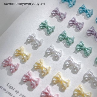 [savemoneyeveryday] 50 Chiếc Ngọc Trai 3D Nail Art Bow Charm Cho Móng Tay Thiết Kế Trang Trí Phụ Kiện Làm Móng Tay Nơ Đồ Thủ Công DIY [vn]
