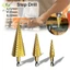 Bộ mũi khoan hình nón bước bằng thép HSS cỡ lớn Máy cắt lỗ 4-12 / 20 / 32mm VN