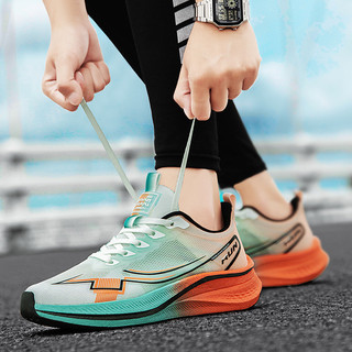 Giày nam nữ có sẵn, giày marathon, giày chạy bộ lưới thoáng khí cho thanh niên, giày chạy bộ nam hấp thụ sốc, chống mài mòn, không trượt, giày thể thao chạy bộ thường ngày cho sinh viên