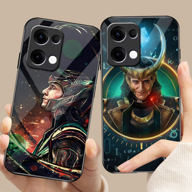 Ốp Điện Thoại Thủy Tinh Loki 01 Cho Oppo A54 A74 4G A79 5G A94 A3X Reno 11 12 13 11F 12F 13F 10 8 Cover
