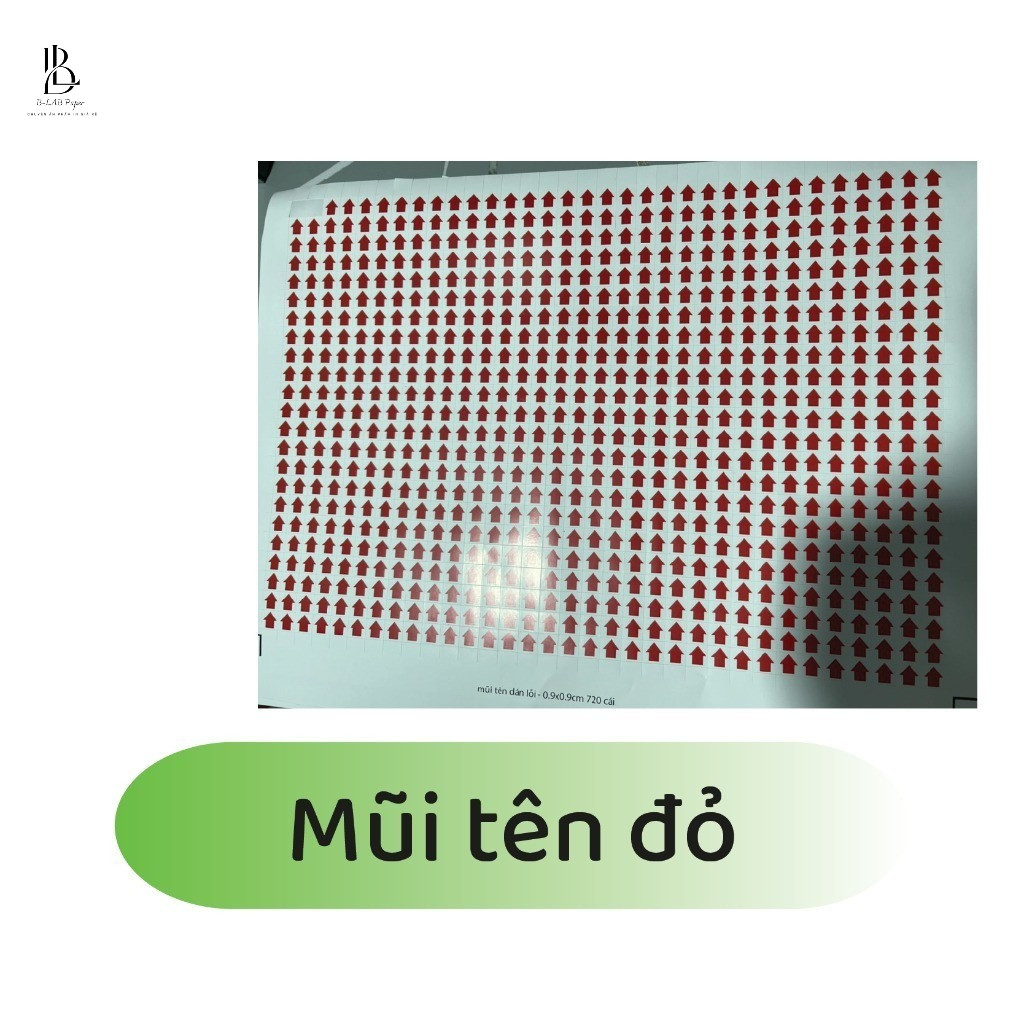 750 tem mũi tên sticker dán lỗi SP 9x9mm - mũi tên dán lỗi đủ màu ...