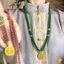 Phong Cách Dân Tộc Rỗng Khắc Túi May Mắn Mặt Dây Chuyền Xanh Giả Ngọc Handmade Đính Hạt Vòng Cổ Dài Mới