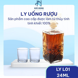 Set 12 Chén Mắt Trâu Thủy Tinh – Ly Uống Rượu Mini Trong Suốt, Sang Trọng