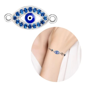 Vòng cổ và vòng tay bằng đồng thanh lịch YOI Mặt dây chuyền mắt ác quyến rũ với phụ kiện trang sức thủ công Zirconia lấp lánh