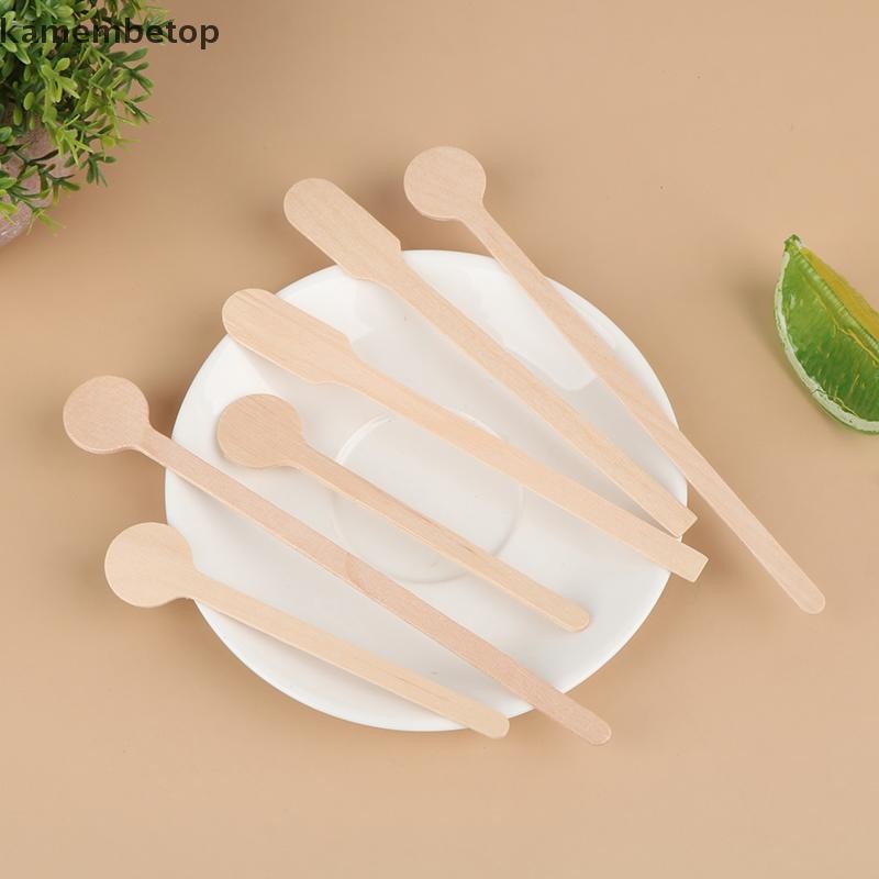 Beto 100 chiếc que khuấy cà phê gỗ phân hủy sinh học cho đồ uống nóng/lạnh