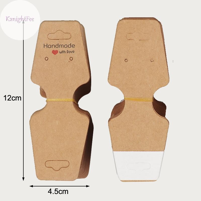 K2nightFee 100 Cái / lốc Vòng Cổ Thẻ Mặt Dây Chuyền DIY Handmade Gấp Cho Kẹp Tóc Vòng Tay Trưng Bày Trang Sức Giấy Tự Dính Thẻ VN