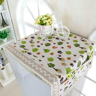 POCKETN 1 Tấm Che Bụi Tủ Lạnh, Có Túi Bảo Quản Vải Tủ Lạnh 55x120cm, Khăn Máy Giặt Vải Lanh Cotton Chống Bụi