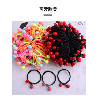 ☑[1091 lần mua lại] Dây buộc tóc trẻ em phong cách tươi mới, dây buộc tóc cho bé gái, dây buộc tóc đơn giản, vòng tóc đậu đỏ, phụ kiện tóc VIY3