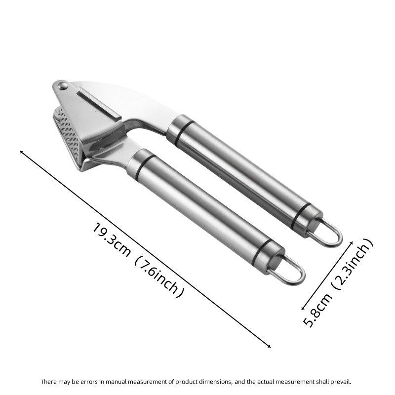 Máy Ép Tỏi Thép Không Gỉ Bền Bỉ & Chống Gỉ - Stainless Steel Garlic Press Mincer Crusher - Ergonomic Kitchen Tool for Garlic/Ginger