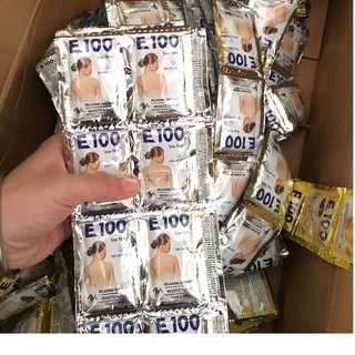 Sữa tắm trắng da E100 tinh chất sữa dê 10 dây (120 gói) - 4ml/gói - Date mới