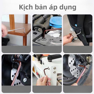 Bộ lục giác Đa năng Giác Độ cứng cao Cr-V, bộ lục giác bông mini,1.5-10mm,bộ cờ lê FE123