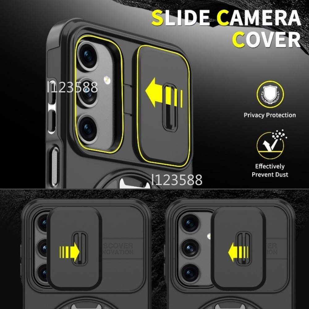 Dành Cho Samsung A56 5G 2025 Trượt Camera Bảo Vệ Ốp Lưng Điện Thoại Samsung Galaxy A56 A17 A27 A07 A16 A26 A36 SamsungA56 Chân Đế Chắc Chắn