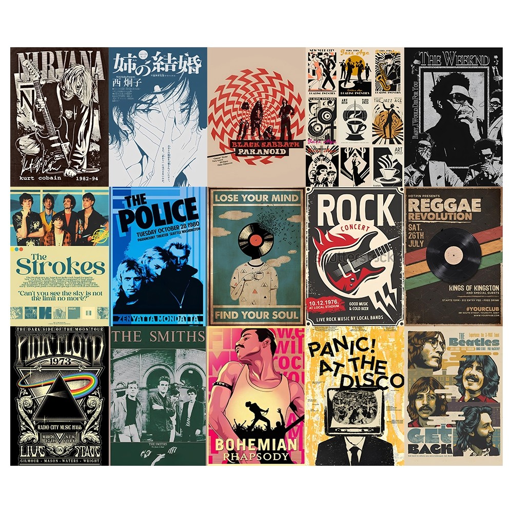 [Giấy] A5 In Màu - Set 50 Tờ Poster Giấy Dán Tường - HÌNH MUSIC